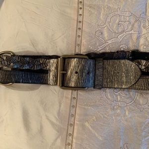 LINEA PELLE green and bronze belt